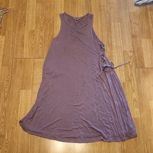 AEO lavender lace up detail swing dress sz small